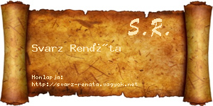 Svarz Renáta névjegykártya